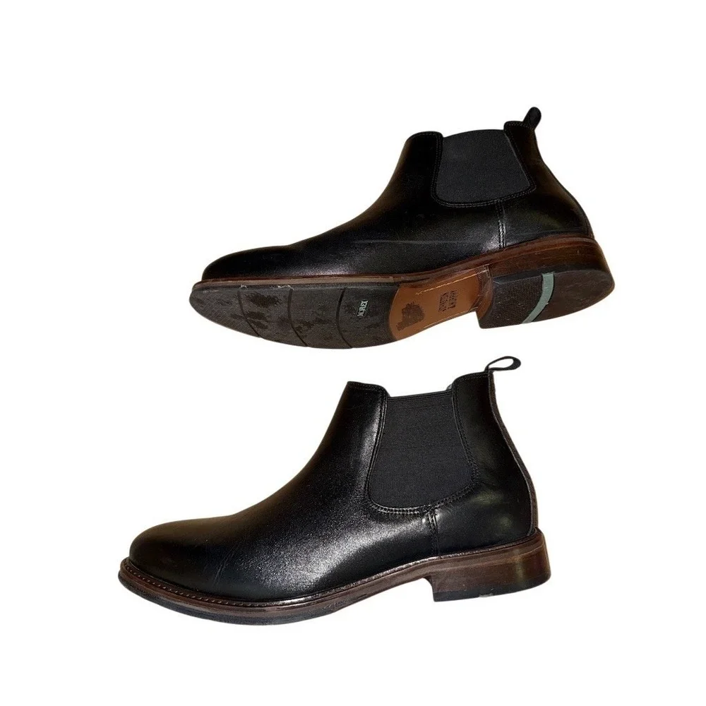 Johnston & Murphy XC Flex Chelsea Boots Mens Black Size 10.5 M Pull On sheepskin